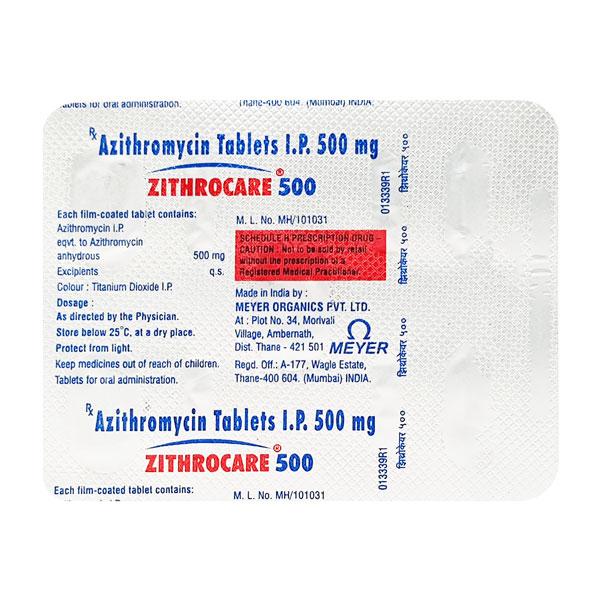 Netmeds | Zithrocare 500mg Tablet 5'S