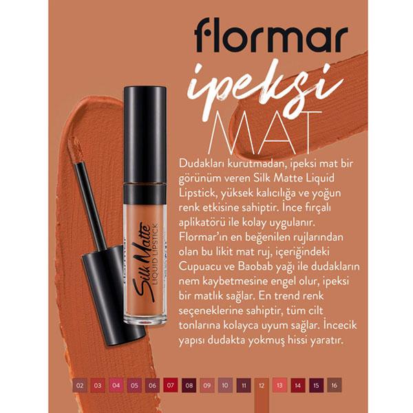 Flormar Silk Matte Liquid Lipstick 012 Terracotta 4.5 gm - Liquid Lipsticks