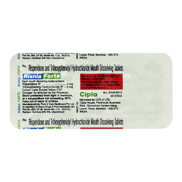 Risnia Forte Tablet 10'S - Schizophrenia-Aps