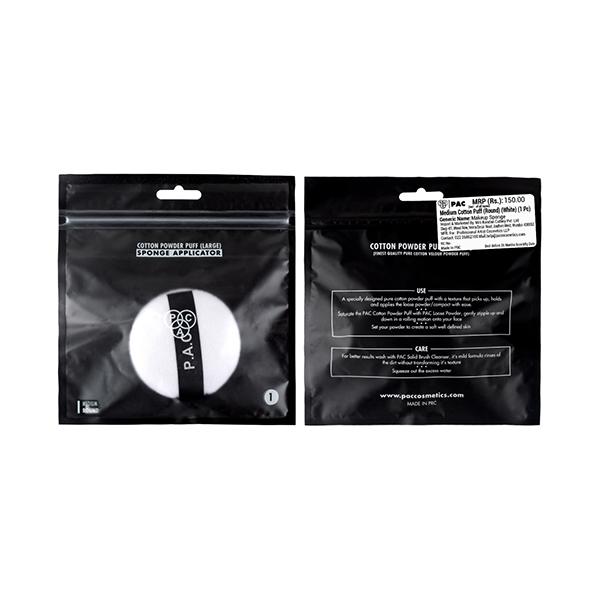 PAC Medium Cotton Puff Round White Powder Applicator 1's - Sponges & Applicators