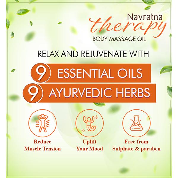 Navratna Ayurvedic Body Massage Oil 200 ml - Pain Relief (Ayush)