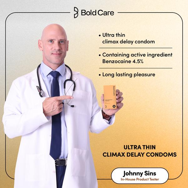 Bold Care Ultra Thin Delay condoms, (Pack of 10) 1's - Plain/Flavoured Condoms