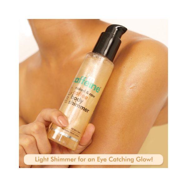 mCaffeine Coffee Body Shimmer Shiny Matte Look with Lightweight & Non Greasy Oil 105 ml - Lotions & Creams