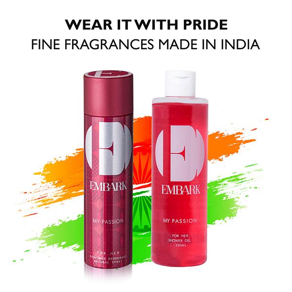 Emabark Pack Of 2 My Passion for Her Perfumed Deodorant Natural Spray 400 ml - Women Deodorants/Roll-Ons