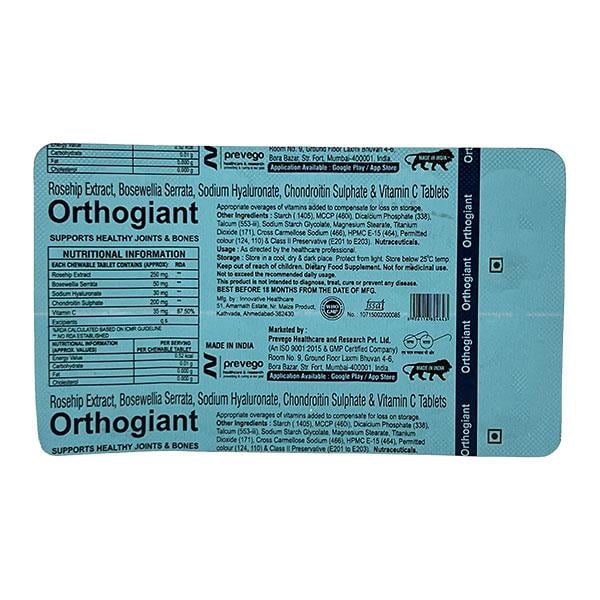 ORTHOGIANT Chewable Tablet 10's - Bone Metabolism-Oth