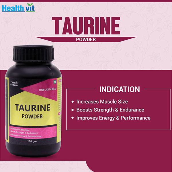 Healthvit Fitness Taurine Powder 100 gm - General Health