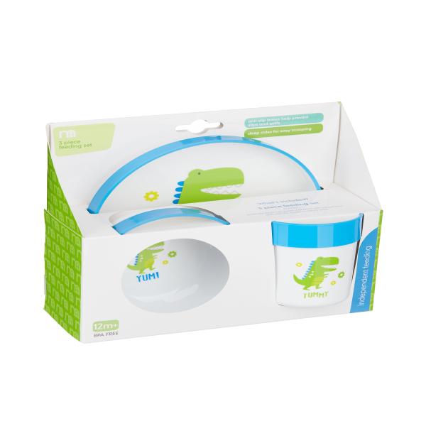 Mothercare Dinosaur Three Piece Feeding Set - Multicolor 1's
