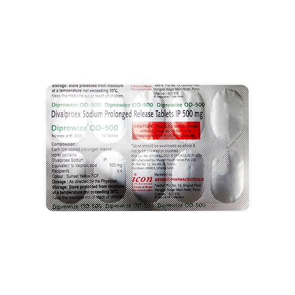 DIPROWIZE OD 500 Tablet 10's - Epilepsy/Convulsion-Ant