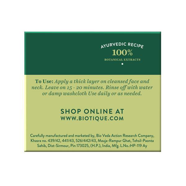 Biotique Bio Pistachio Youthful Nourishing & Revitalizing Face Pack 50 gm - Face Packs