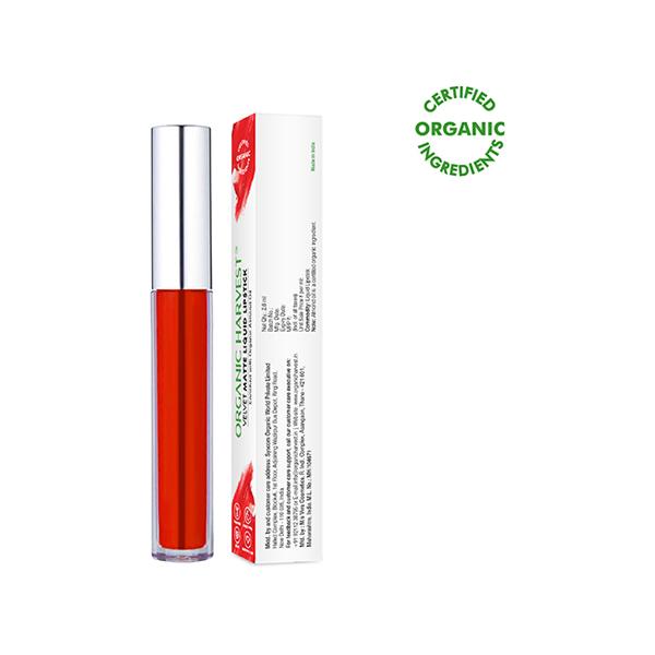 Organic Harvest Velvet Matte Liquid Lipstick - Red Apple 2.6 ml - Liquid Lipsticks