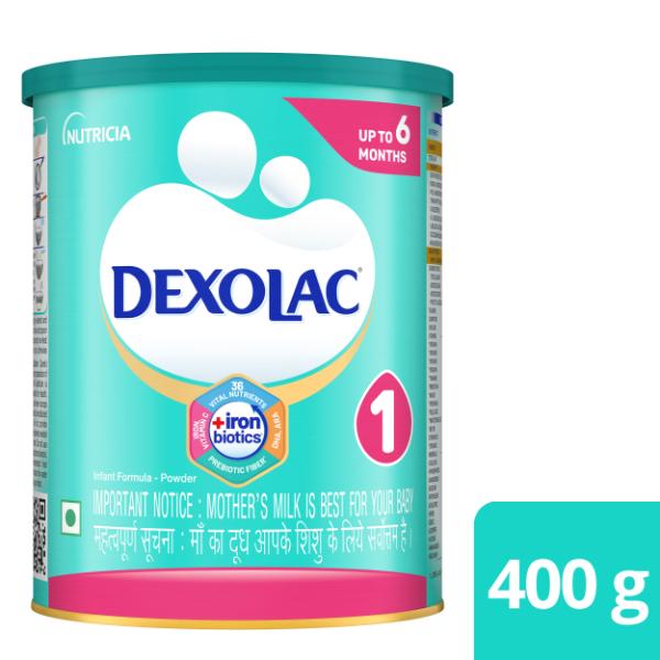 Dexolac Stage 1 Infant Formula for  Babies (0-6 months) 400 g (Tin)