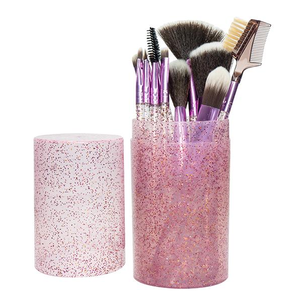Netmeds | Beautiliss Professional Glitter Dust Makeup Brush with shimmer storage case 12's