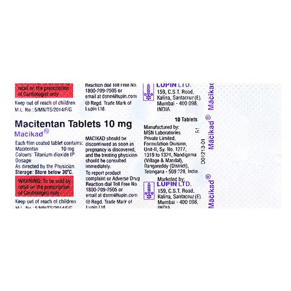 Macikad 10mg Tablet 10'S - Hypertension-Oah