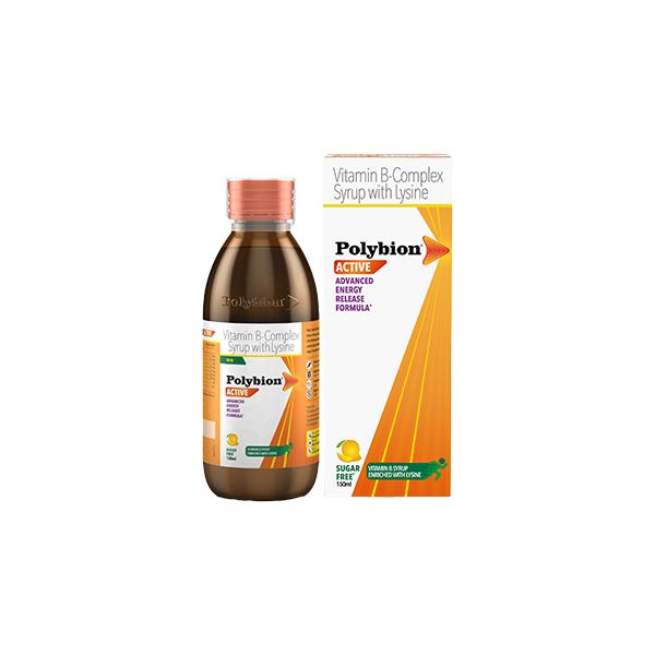 POLYBION ACTIVE SUGAR FREE MANGO FLAVOUR Syrup 150ml - Supplements-Vam