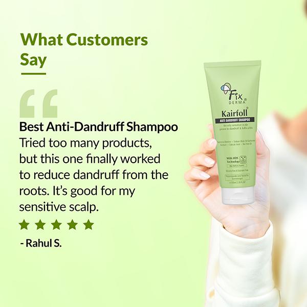 Fixderma Kairfoll Anti Dandruff Shampoo for Oily and Sensitive Scalp, Shampoo for Dandruff 100 ml - Shampoos