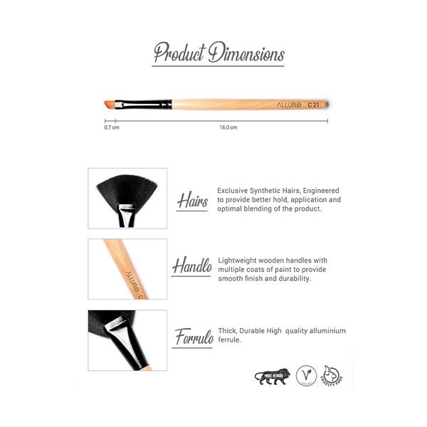 Allure Angular Makeup Brush (c-21 ) 1's - Eye Brush