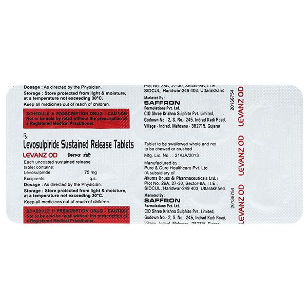 Levanz OD 75mg Tablet 10'S - Digestion-GIT
