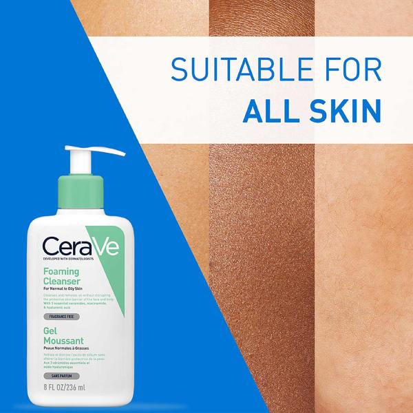 CeraVe Foaming Cleanser For Normal To Oily Skin 236 ml - Face Wash & Cleansers