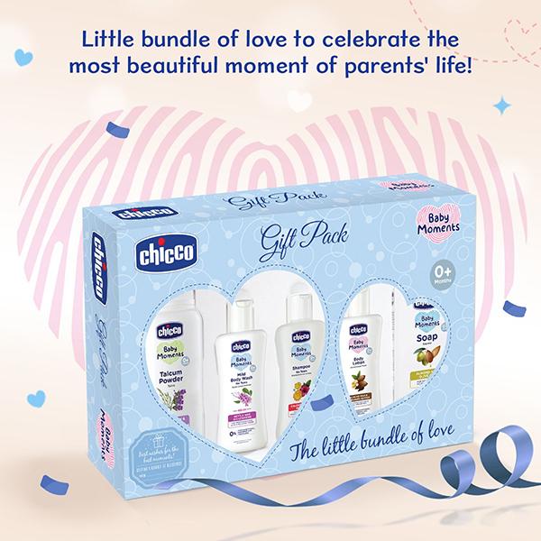 Chicco Baby Moments Baby Essential Set Blue 100 gm - Baby Powder