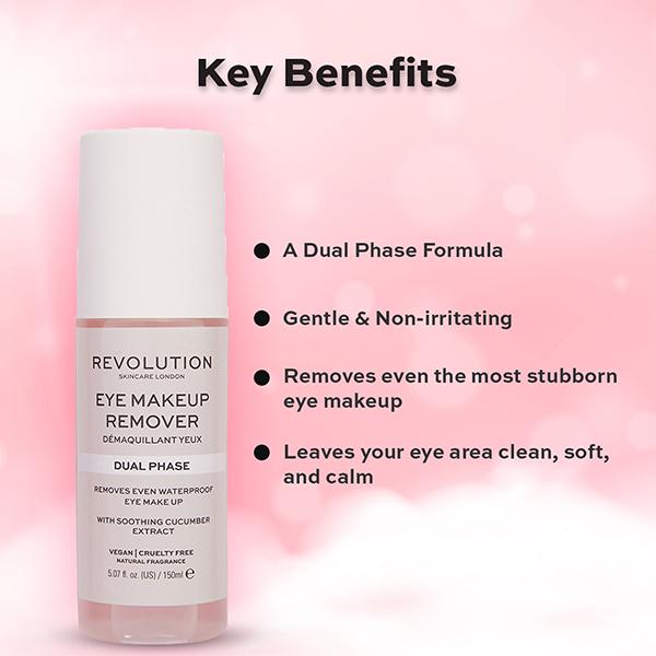 Revolution Skincare Dual phase Eye Makeup Remover 150  ml - Make Up Removers