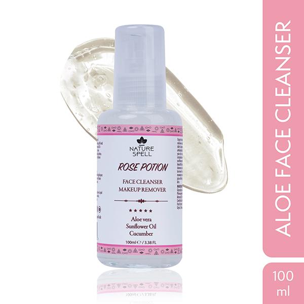 Netmeds | Nature Spell Rose Potion Aloe Vera Cleanser Makeup Remover 100 ml