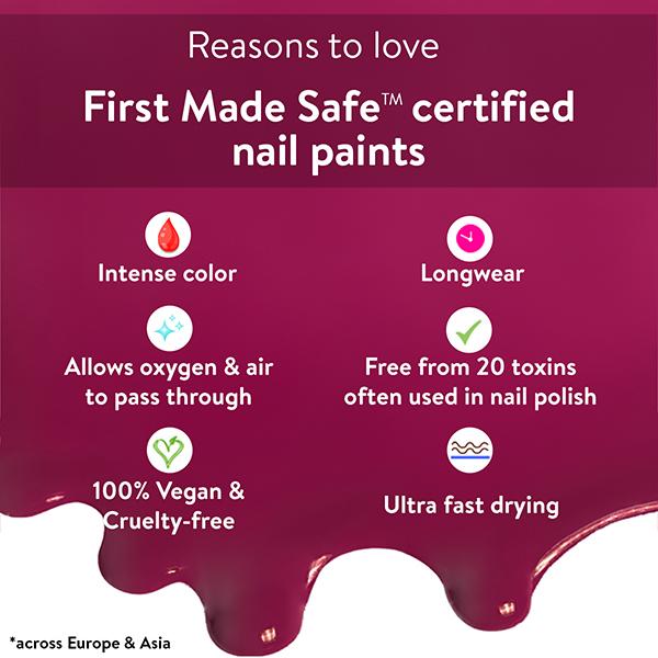 Belora Paris Breathable Made Safe Longstay Nail Polish 13 Ruby Fun 8 ml - Nail Polish