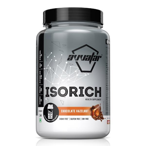 Netmeds | Avvatar Isorich Protein Powder - Chocolate Hazelnut Flavour (Jar) 1 kg