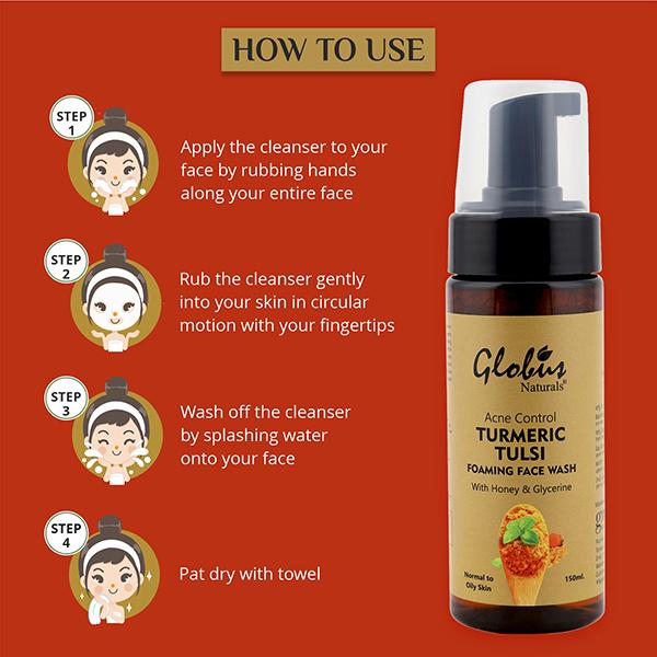 Globus Naturals Apple Cider Vinegar Deep Clean Foaming Facial Cleanser 150 ml - Face Wash & Cleansers