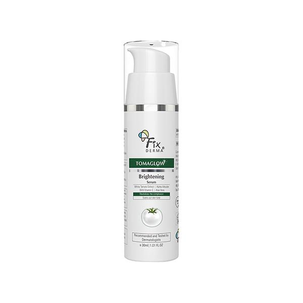 Netmeds | Fixderma TomaGlow Skin Brightening Face Serum Reduce Pigmentation & Dark Spots 30 ml