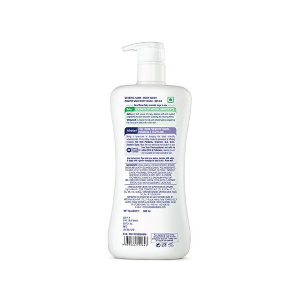 Chicco Baby Moments Mild Bodywash Relax 500 ml - Baby Body Wash