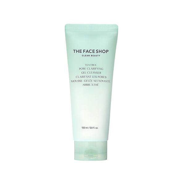 The Face Shop Tea Tree Pore Clarifying Gel Cleanser - Korean Face Wash with Salicylic Acid - 150ml