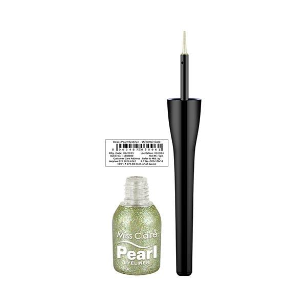 Miss Claire Pearl Eyeliner - 16 - Glitter Gold 5 Gm - Eyeliners
