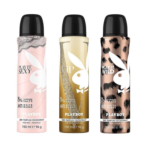 Playboy Sexy + VIP + Wild Deo New Combo Set - Pack of 3 Mens 450 ml