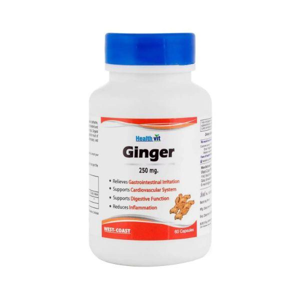 Healthvit Ginger powder 250 mg-Capsules 60's - General Health