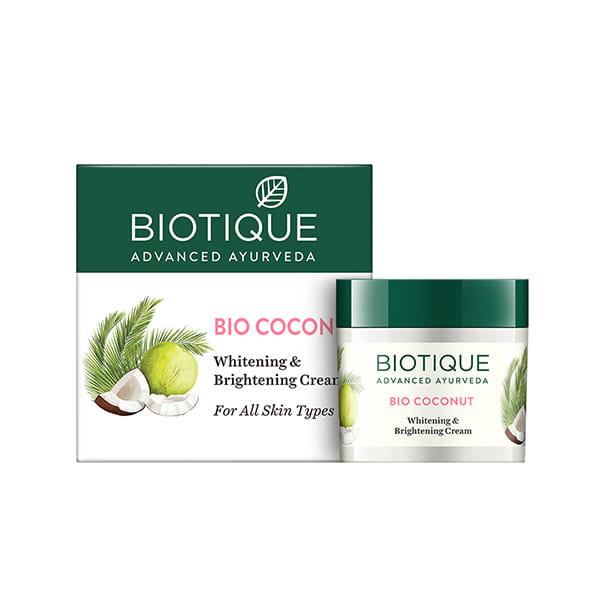 Netmeds | Biotique Coconut Brightening Instant Glow Cream For All Skin Types 50 gm