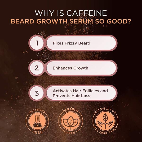 The Man Company Caffeine Beard Growth Serum 30 ml - Beard Oil