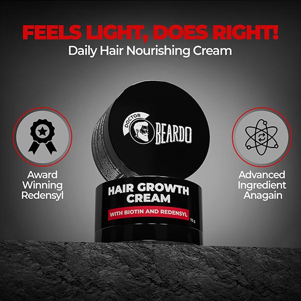 Beardo Hair Growth Cream With Biotin And Redensyl 75 gm - Hair Gels & Waxes