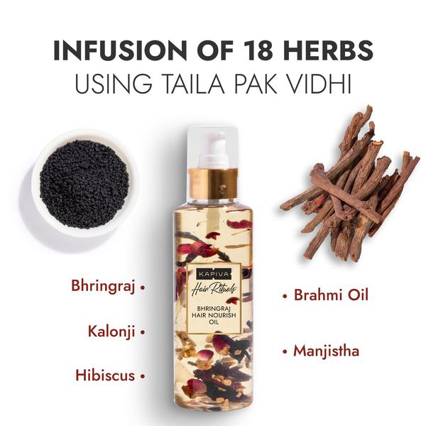 Kapiva Hair Rituals Bhringraj Hair Nourish Oil 200 ml - Hair Oils