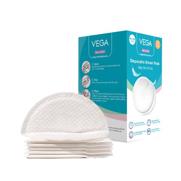 Vega Baby & Mom Breast Pad 12's - Breast Pads & Shields