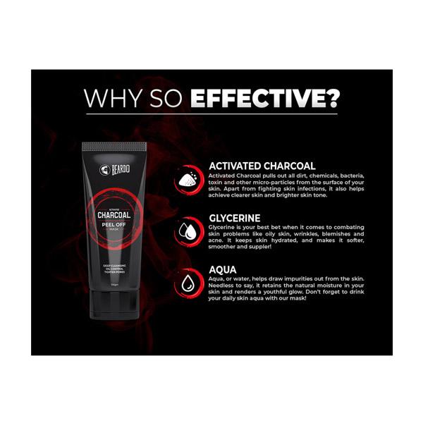 Beardo Peel off Face Mask -Activated Charcoal 100 gm - Masks & Peels
