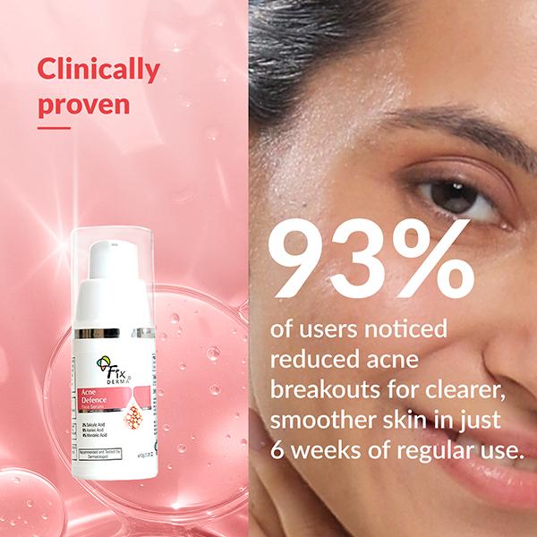 Fixderma Acne Defence Face Serum with 2% Salicylic Acid for Anti Acne & Spot Treatment 10 ml - Face Serum