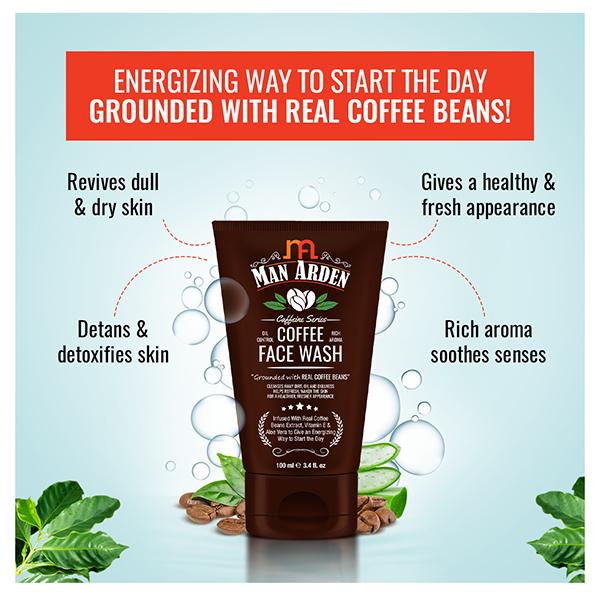 Man Arden Recharge Coffee Face Wash 100 ml - Face Wash & Cleansers