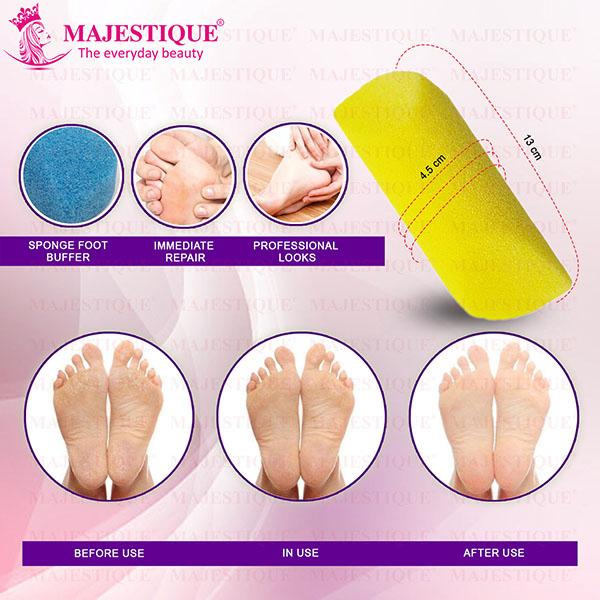 Majestique Spongeables Pedi Scrub Foot Buffer 1's - Callus Shavers & Stones