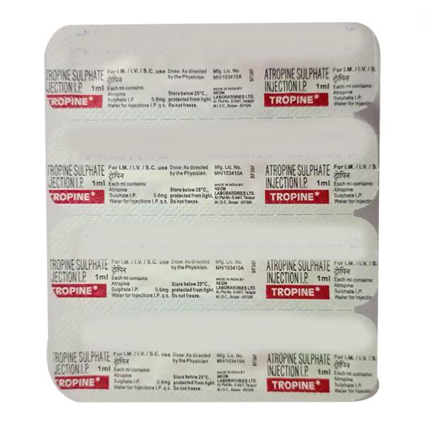 TROPINE INJECTION 1ML - Poisoning/Overdose-Ant