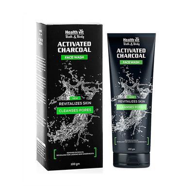 Healthvit Activated Charcoal Facewash 100 gm - General Health