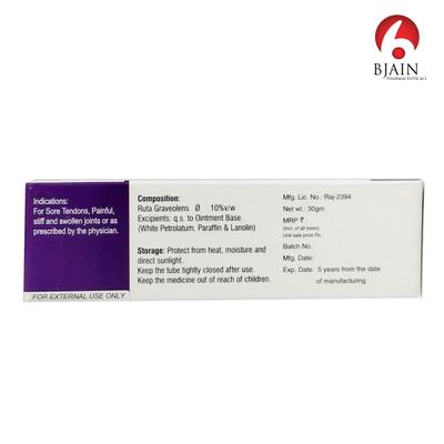 Bjain Ruta Ointment 30 gm - Personal Care(Homeopathy)