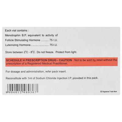 Humog 75Iu Injection 1's - Hormonal Therapy-Tro