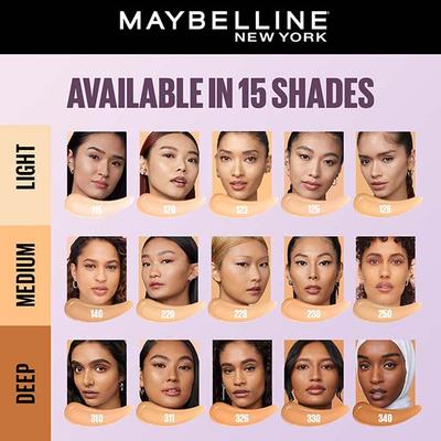 Maybelline New york Super Stay Lumi-Matte Liquid Foundation 30H Longwear Yet Light-As-Air, 125 35 ml - Foundation