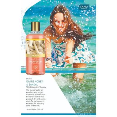 Vaadi Herbals Shower Gel - Divine Honey & Sandal 300 ml - Shower Gels & Body Wash