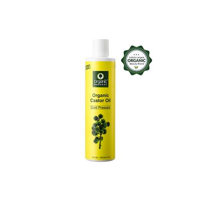 Organic Harvest Cold Pressed Castor Oil, For Moisturizing Skin, Hair & Nail Growth, Eyelash Thickening, 100% Pure, 100% Organic, Sulphate And Paraben Free 200 ml - Nail Polish